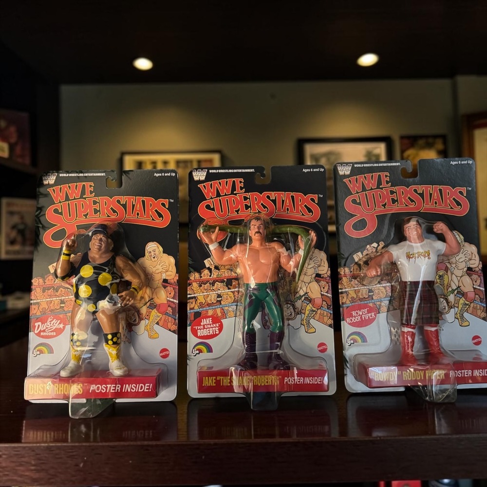WWE Superstars Mattel Figure Lot Dusty Rhodes Jake Roberts Roddy Piper LJN Style